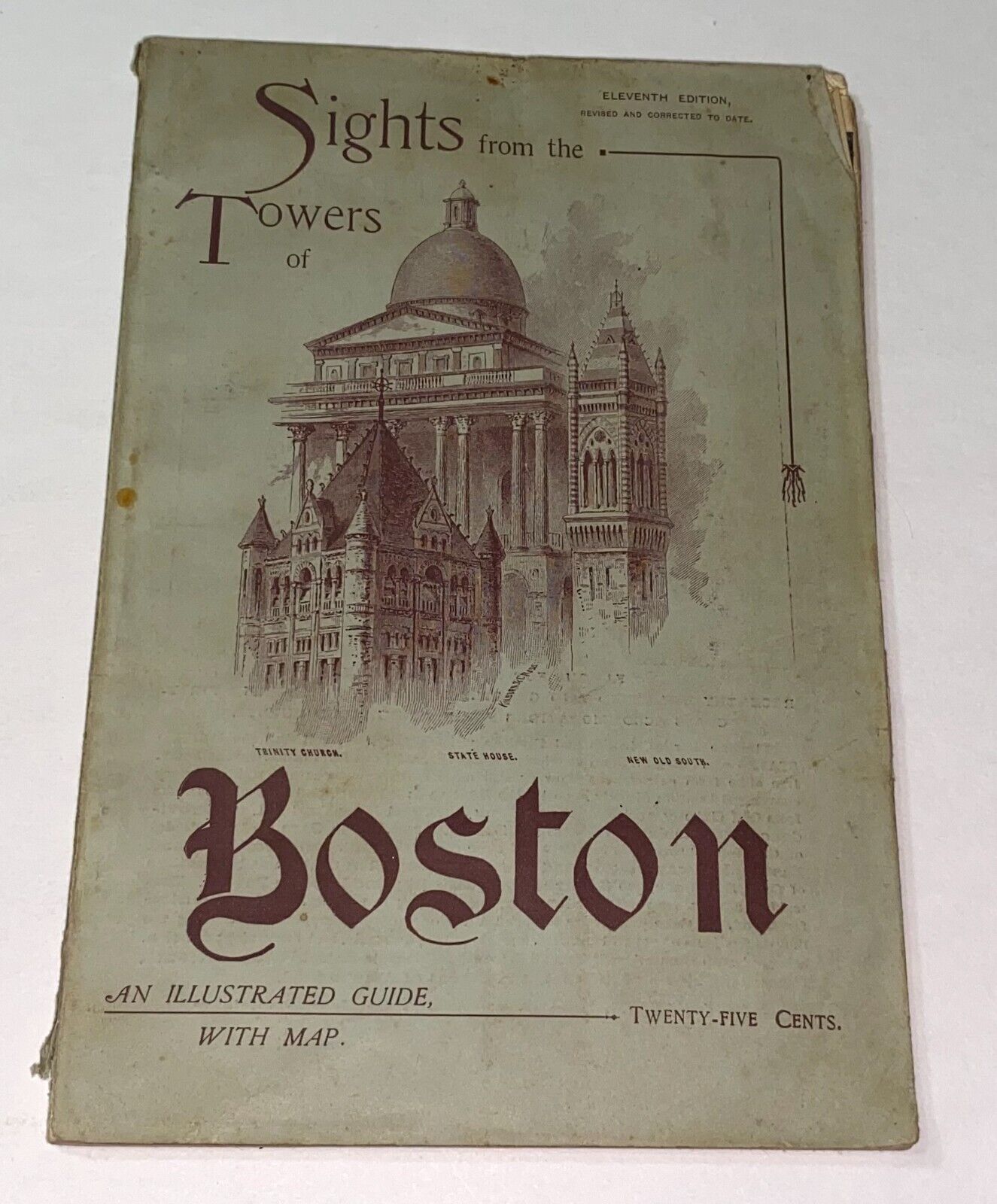 Antique Victorian American Boston Massachusetts Travel Booklet 1891 Baseball