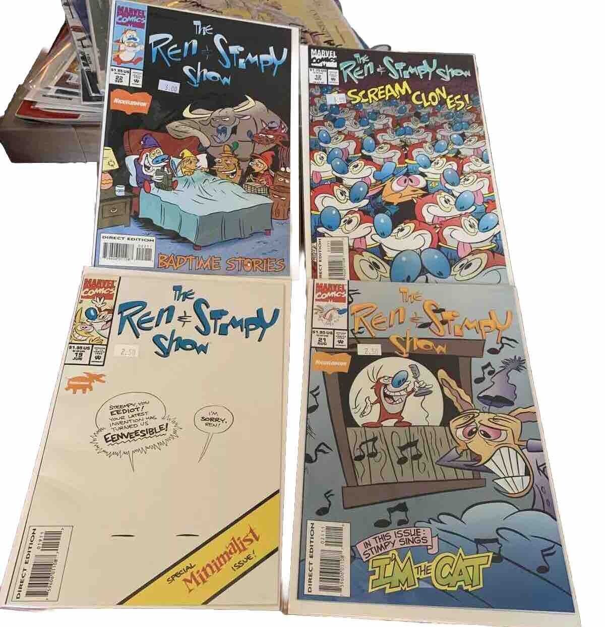 Lot Of 4 REN & Stimpy Show Special Comic Books Retro Cartoon Issues 12 19 21 22