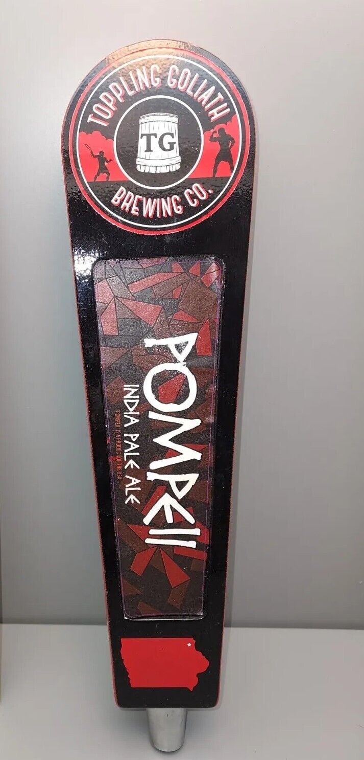 Toppling Goliath Brewing Co. Pompeii IPA Beer Tap Handle 12” Tall Decorah, Iowa