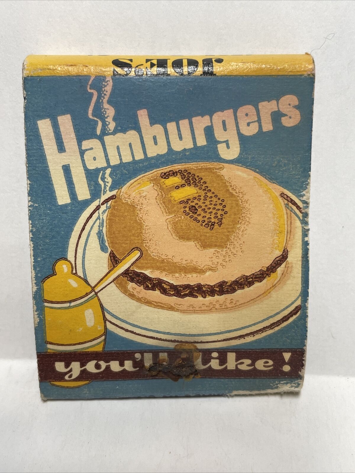 RARE Hamburgers You’ll Like Joe’s Restaurant Cafe Diner 40s-50s UNSTRUCK