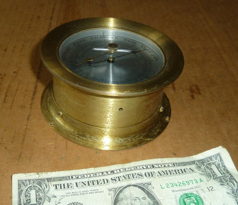 Vintage Schatz Holosteric Compensated Barameter,Germany,BGM,Brass,A.4-1/2\