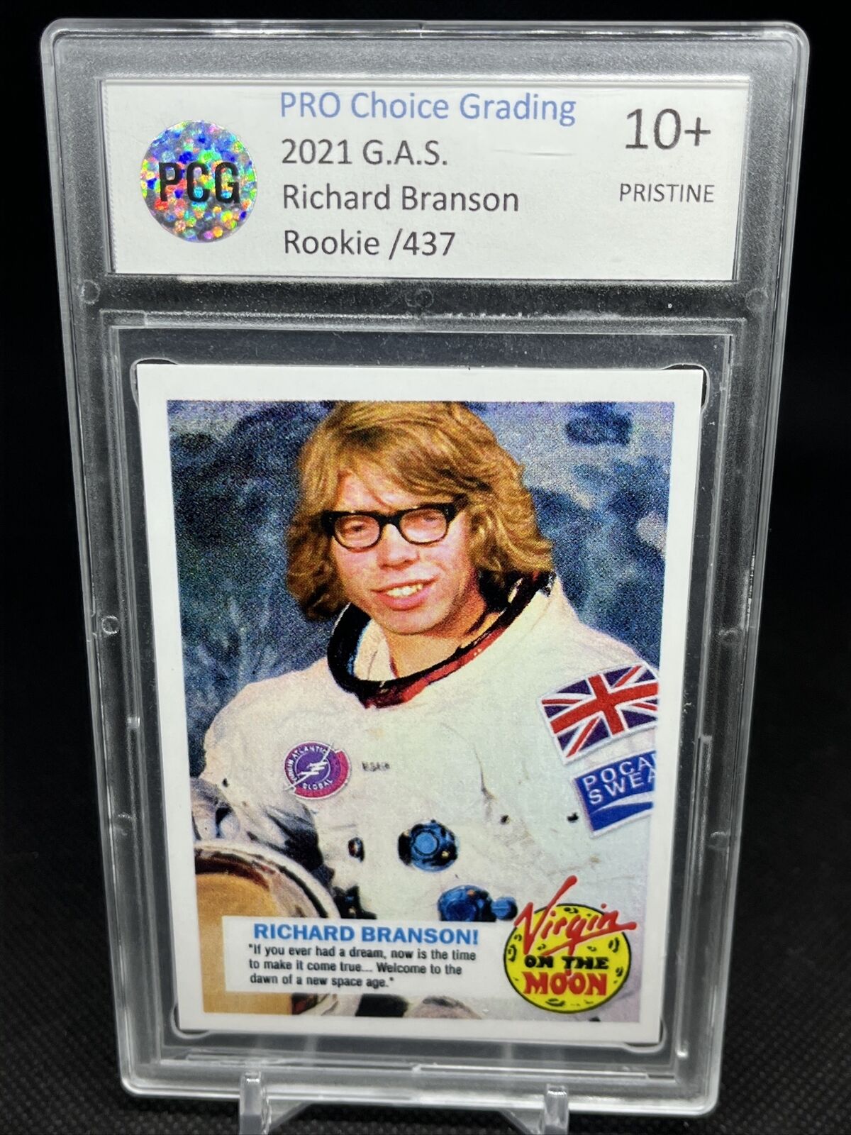 G.A.S. Trading Cards Richard Branson #10 Series 1 Card Graded PCG 10+ Pristine