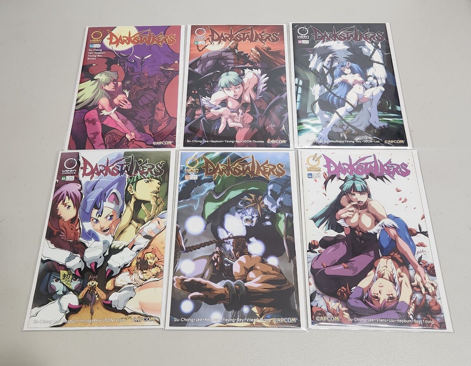 DARKSTALKERS 1-6 Complete Comic Book Set Udon Comics Capcom 2005 High Grade🔥