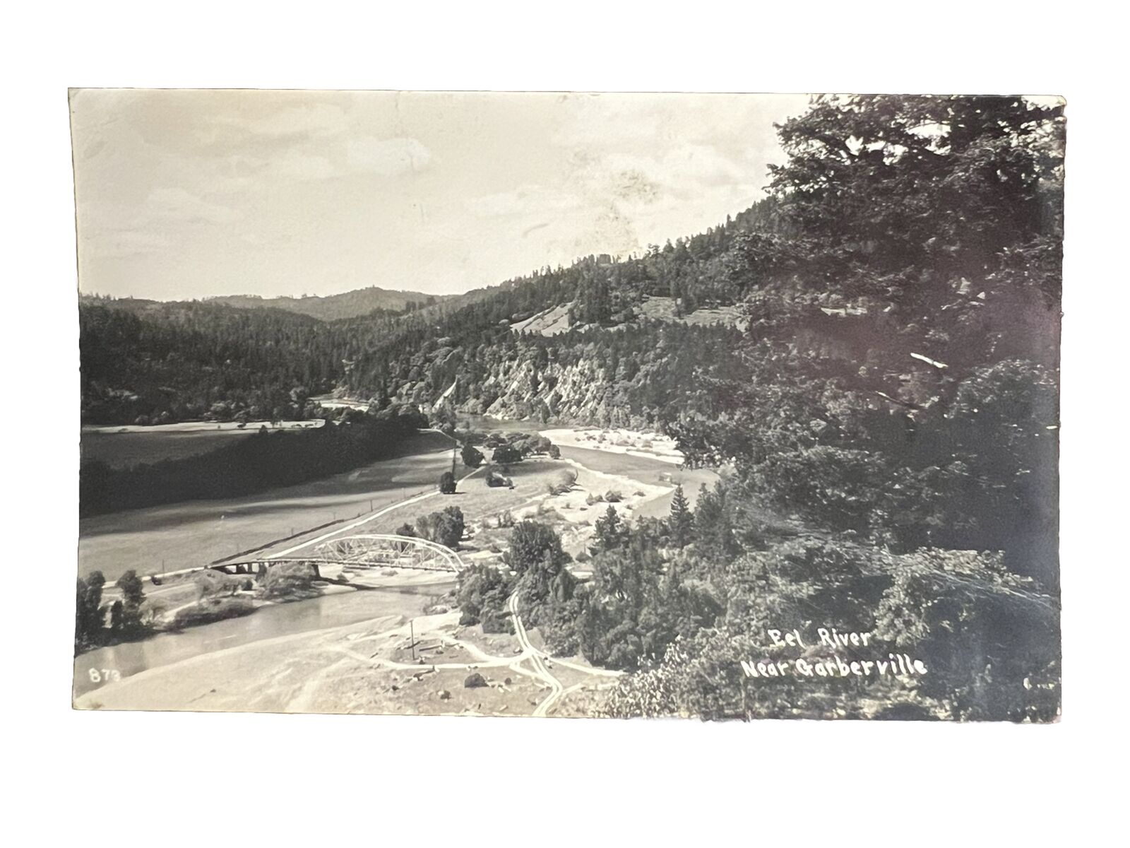 c. 1939-50 RPPC: Eel River Near Garberville, CA - EKC Real Photo Postcard