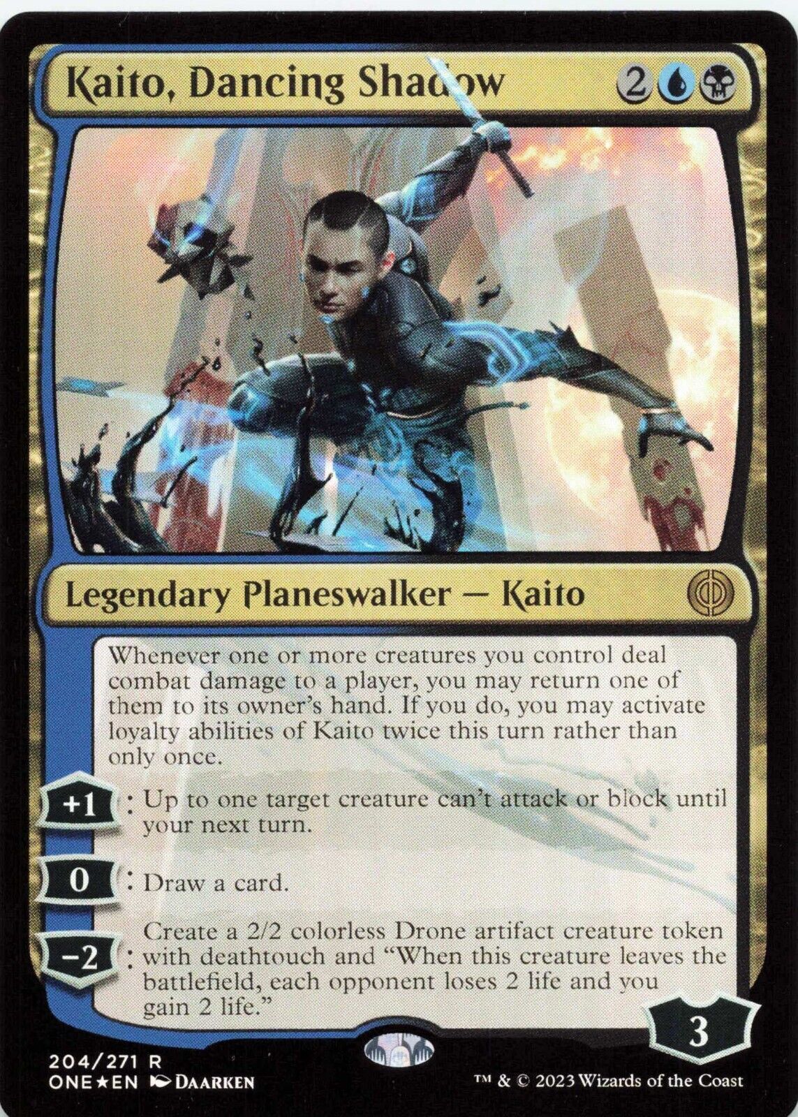 Magic The Gathering -  Kaito, Dancing Shadow  Foil ONE #204