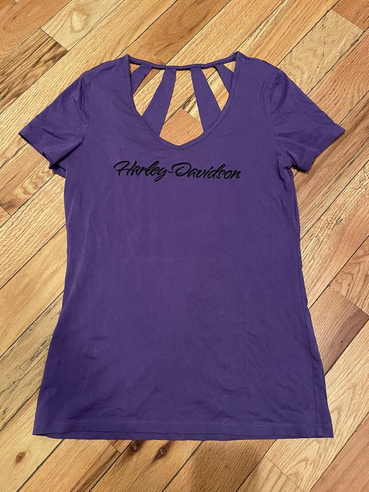 Harley Davidson Women’s Purple Cut Out T-Shirt Size Large El Paso Texas