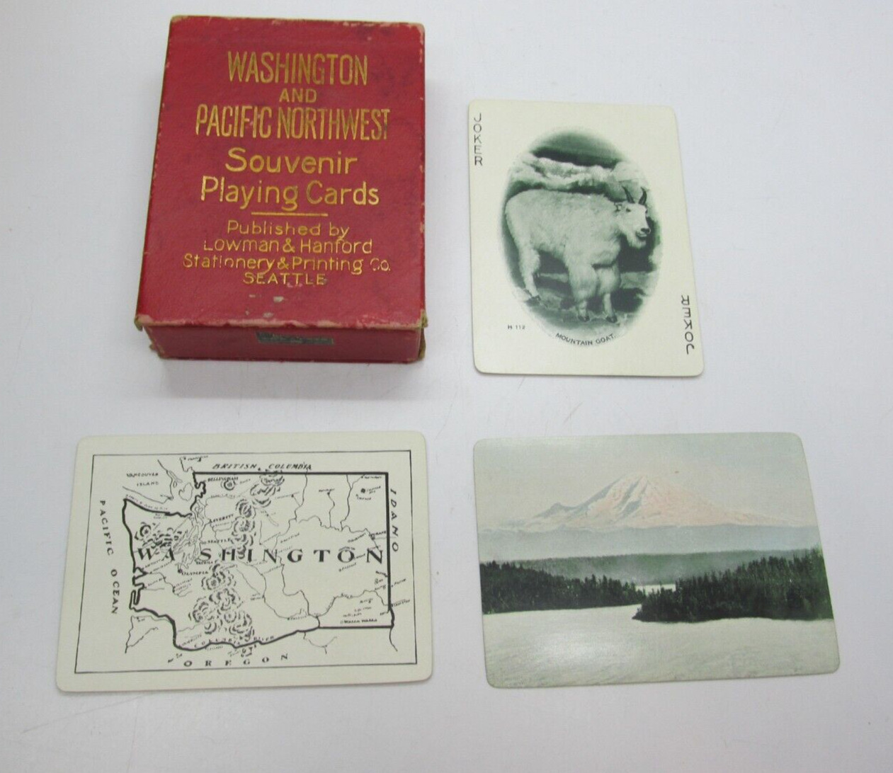 Antique c.1900 Washington & Pacific Northwest Souvenir Playing Cards Minty