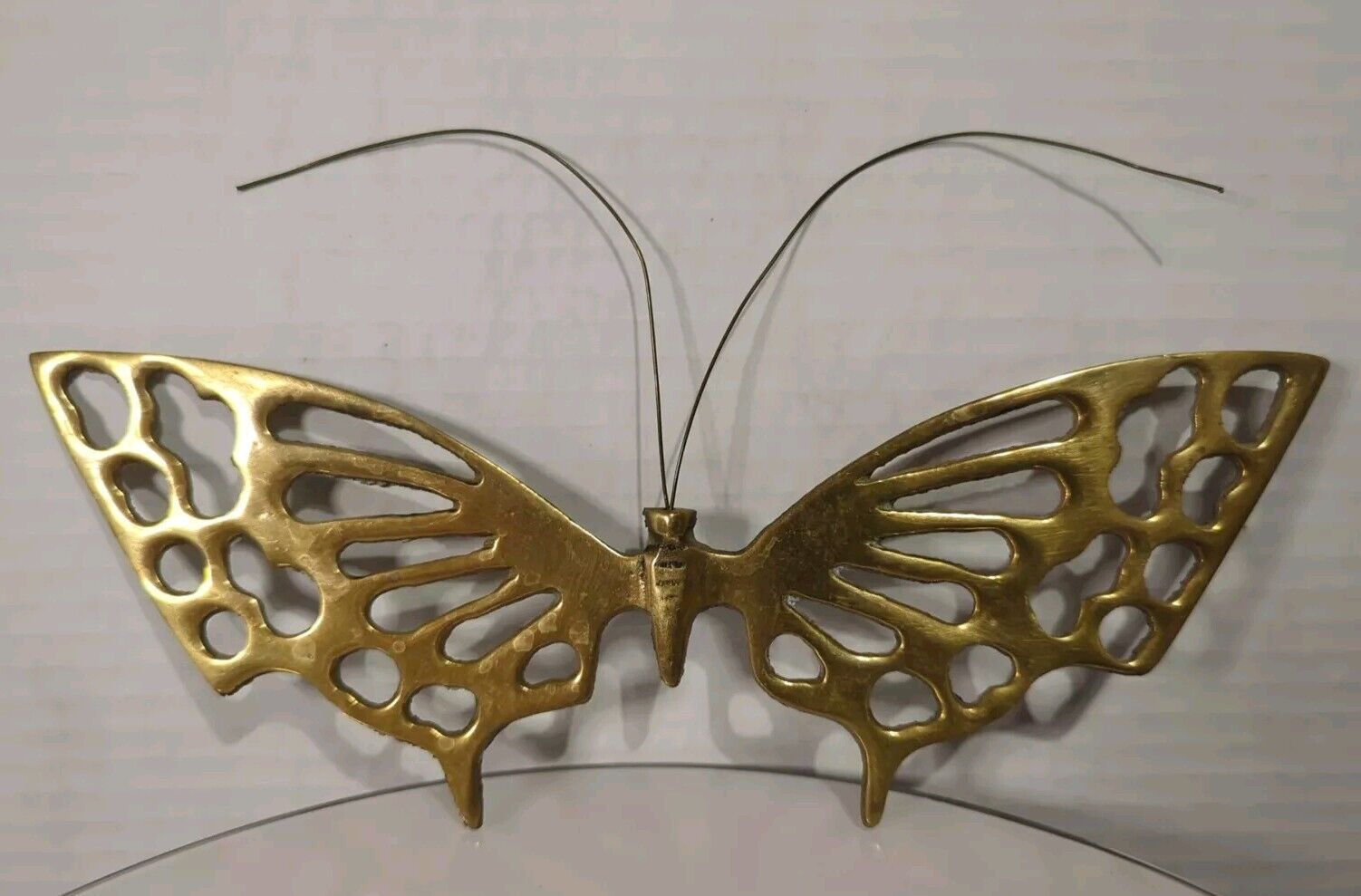Vintage Brass Gold Butterfly Metal Wall Hanging - Home Interior Decoration