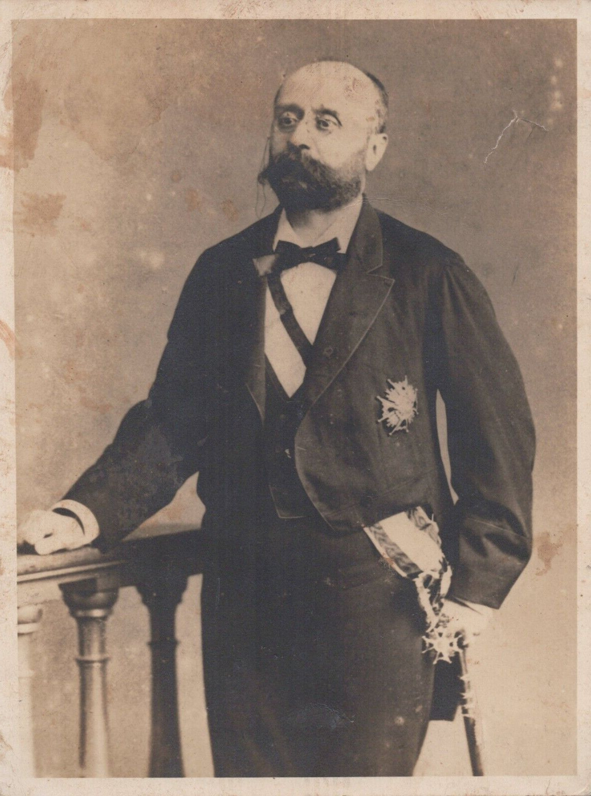 RARE SPAN AM WAR SPAIN OFFICER ISABEL CATOLICA MEDAL STUDIO 1880s ORIG PHOTO 420