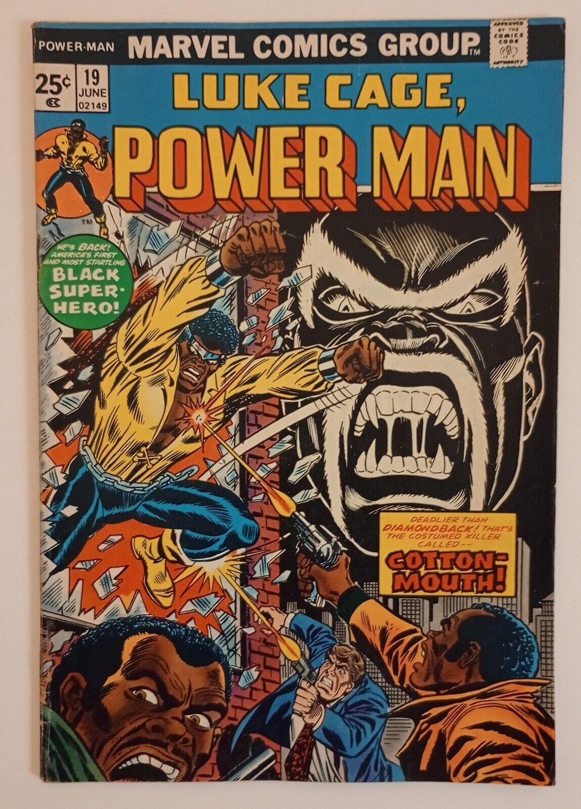  Power Man #19 (1st App of Cottonmouth) MVS Intact 1974