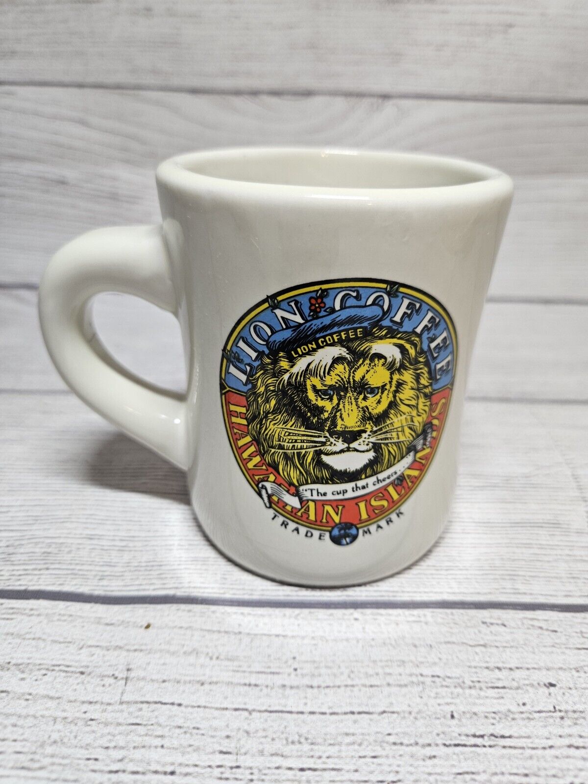 Vintage LION COFFEE Hawaiian Islands Mug 
