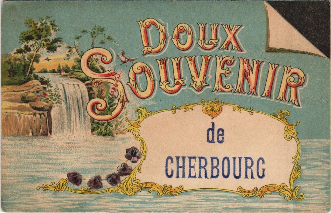 CPA Soft Souvenir de CHERBOURG (128345)