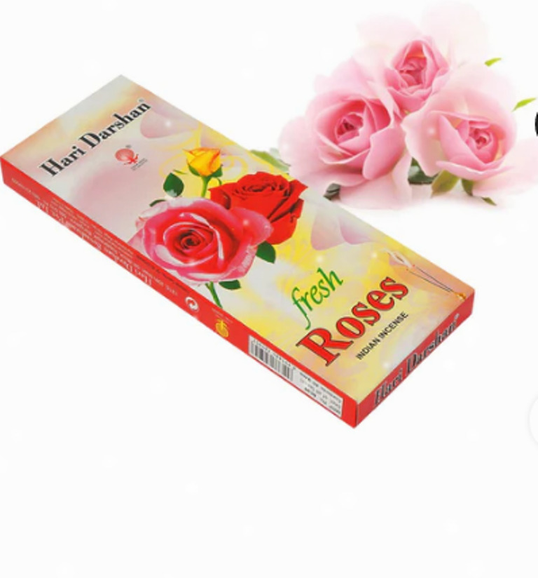 Lovely Religious Prayer Agarbatti Fresh Rose 20g HariDarshan Incense Sticks Box