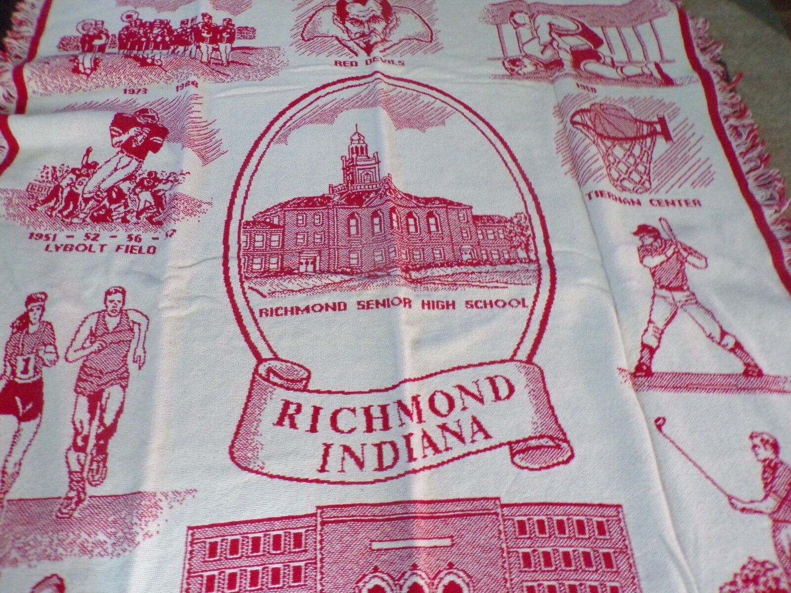 Richmond High School, Indiana Tapestry Throw 68\