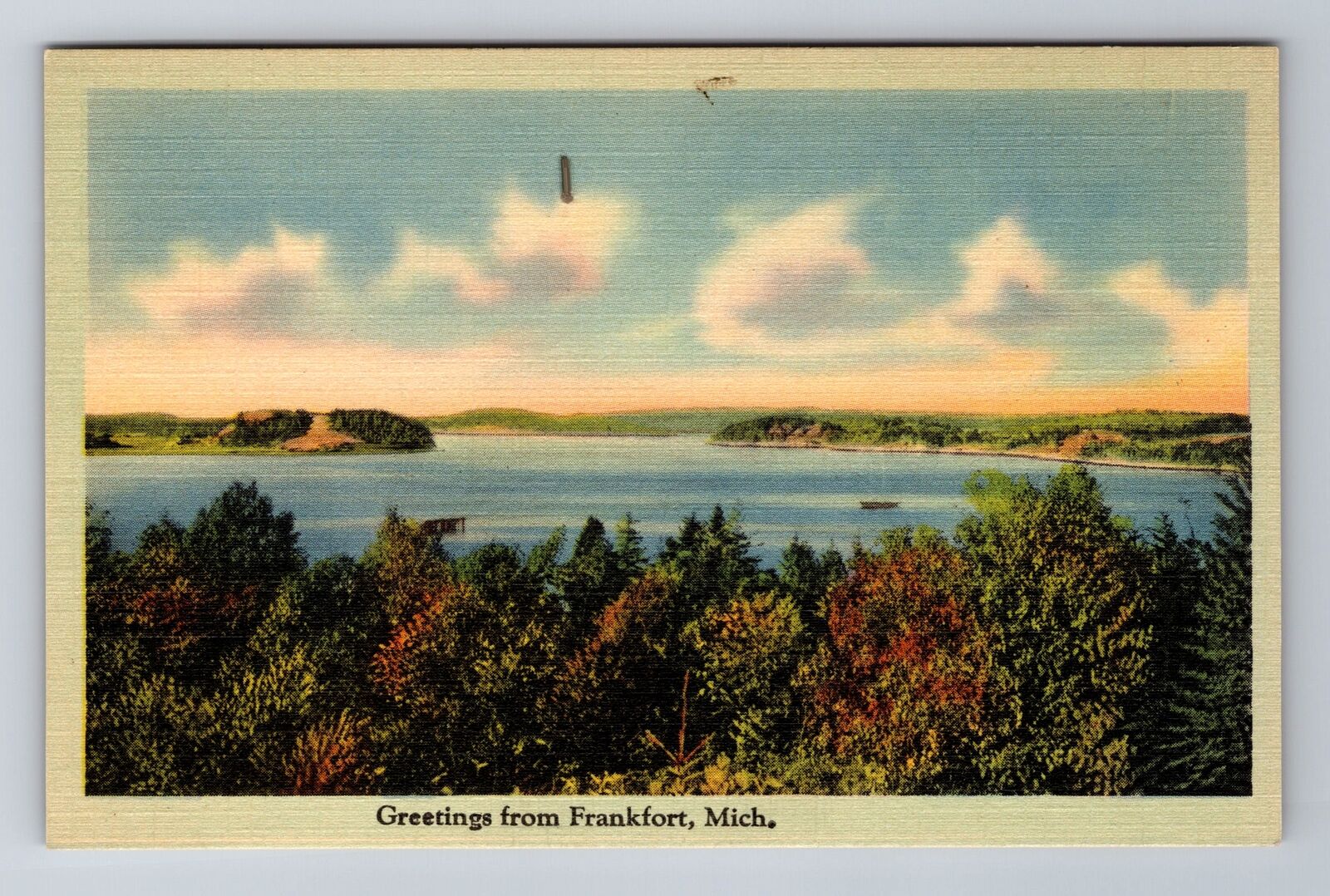 Frankfort MI-Michigan, General Greetings, Antique Vintage Souvenir Postcard