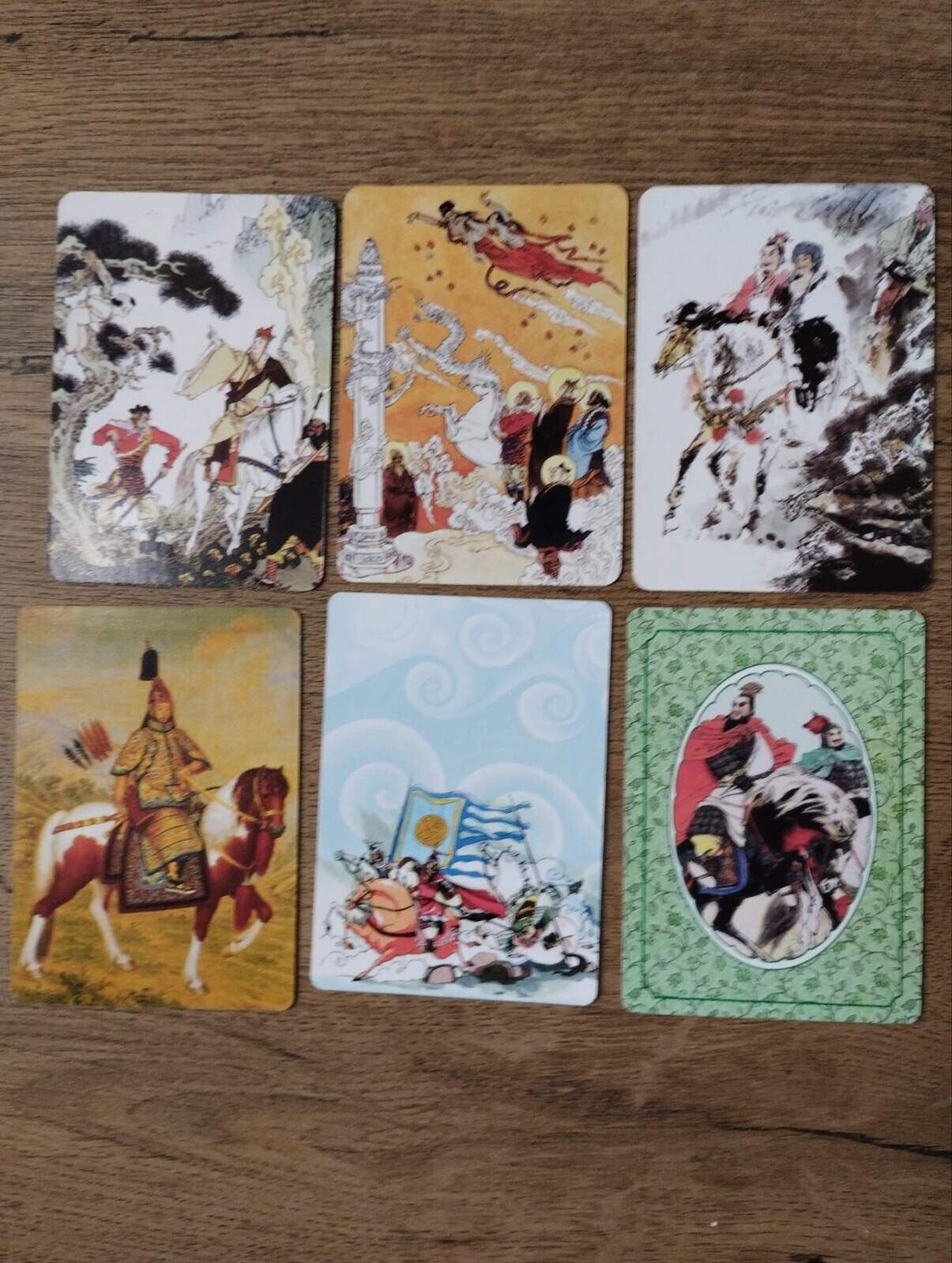 Lot of SIX Swap Playing Cards Asian Warriors