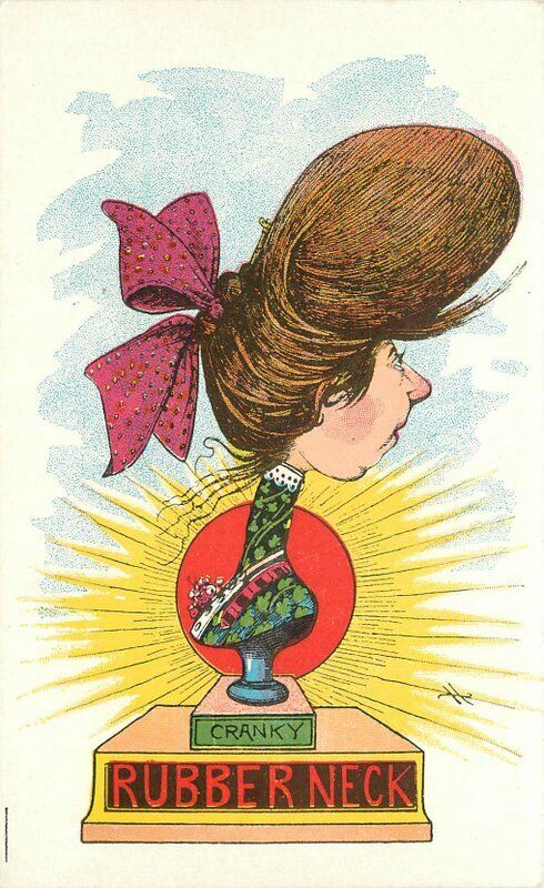 Artist Cranky rubberneck undivided C-1905 Vinegar Valentine Postcard 21-3797