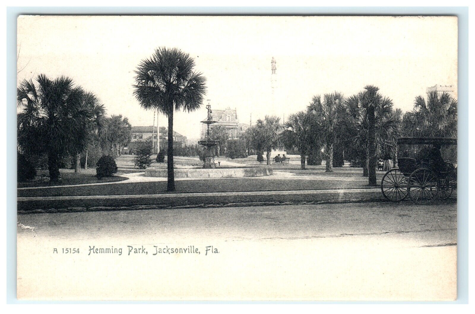 Hemming Park Jacksonville Florida FL Early View Postcard