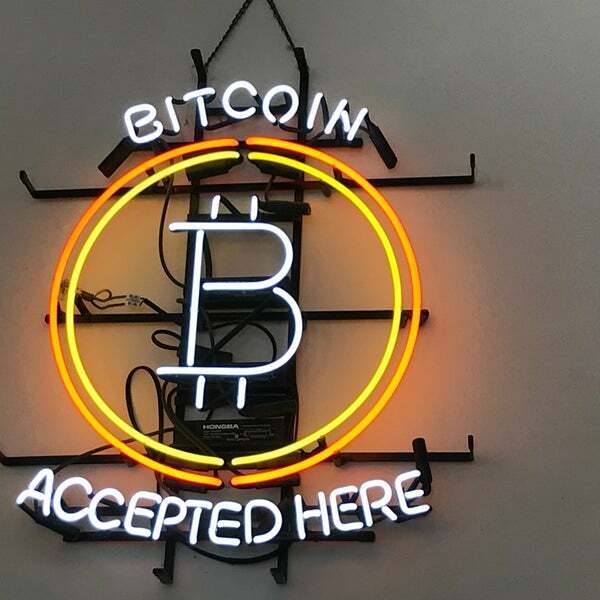New Accepted Here Bitcoin Neon Sign 20\