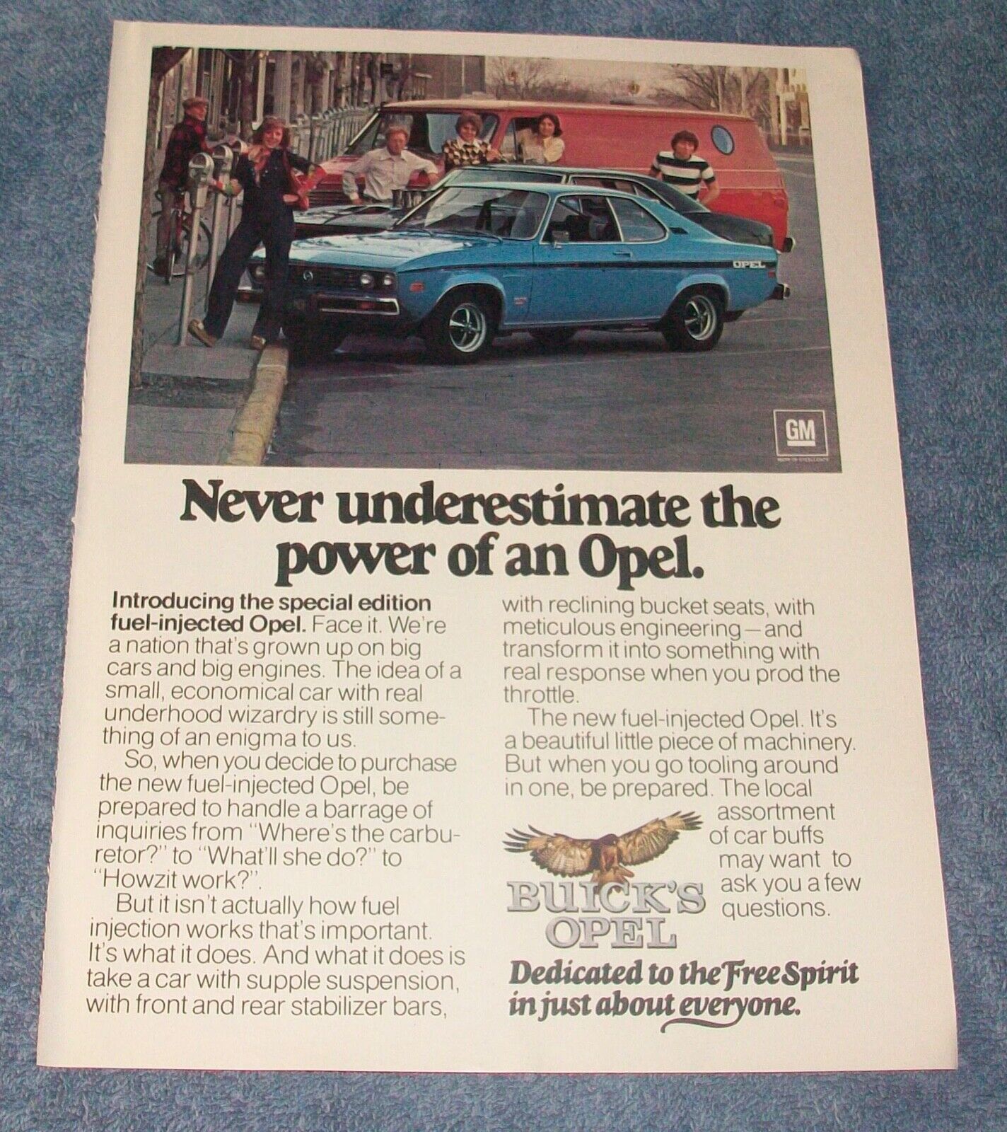 1975 Opel Manta Vintage Color Ad \