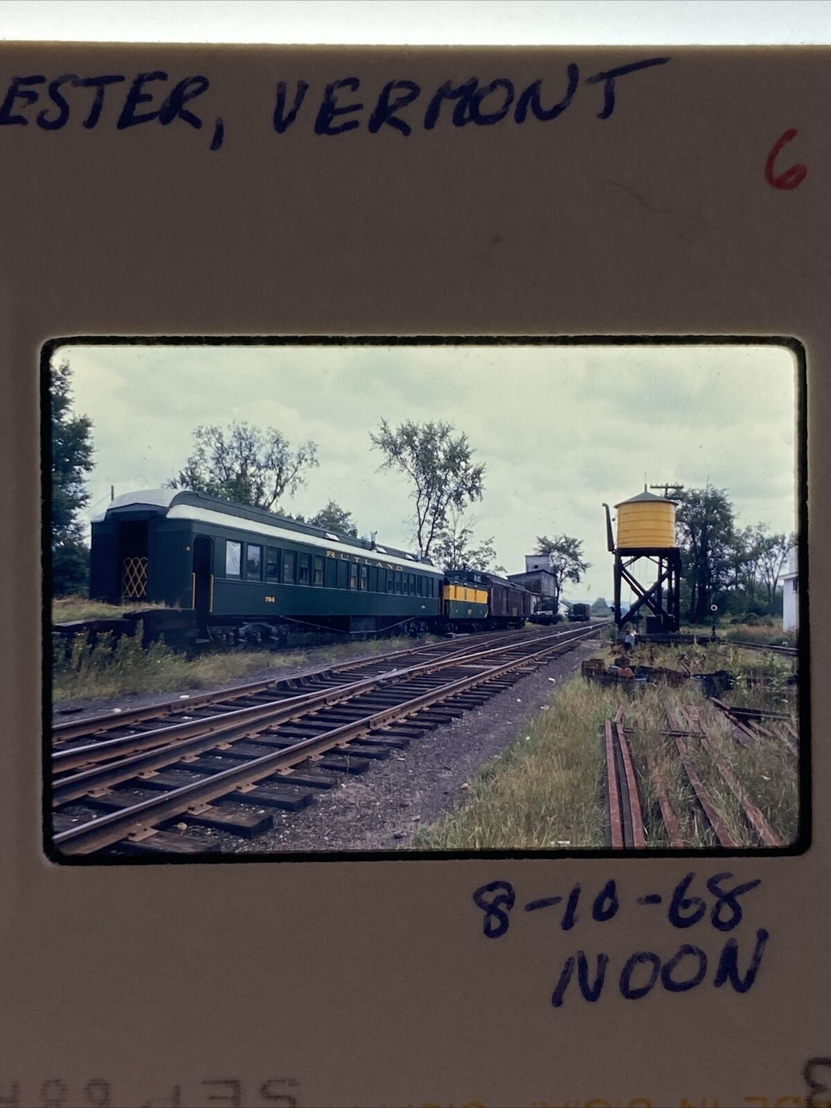 1968 Original 35mm Slide Rutland Railroad Railway Chester Vermont Ektachrome
