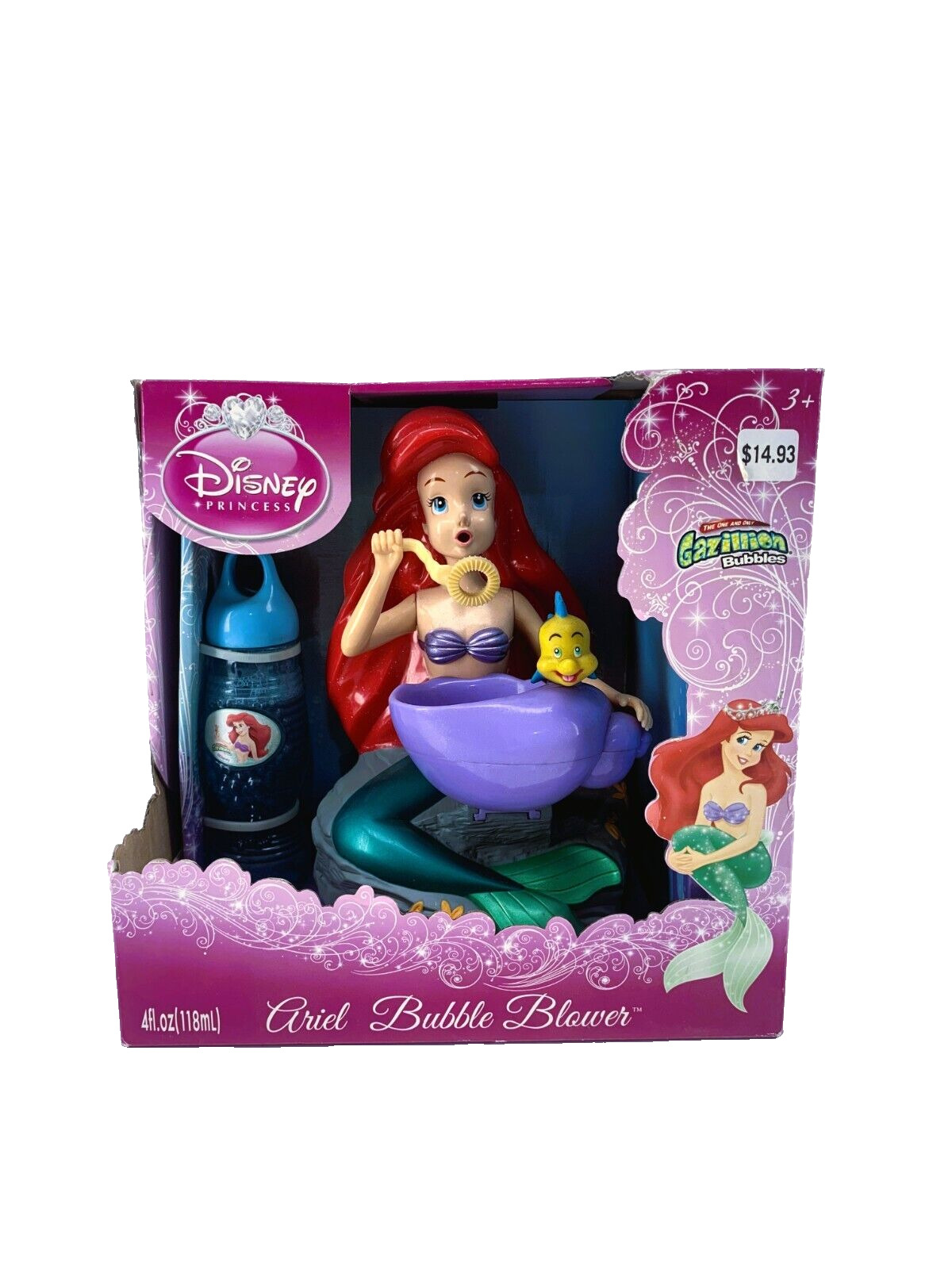 Vintage Disney The Little Mermaid ARIEL Bubble Blower Machine In Box