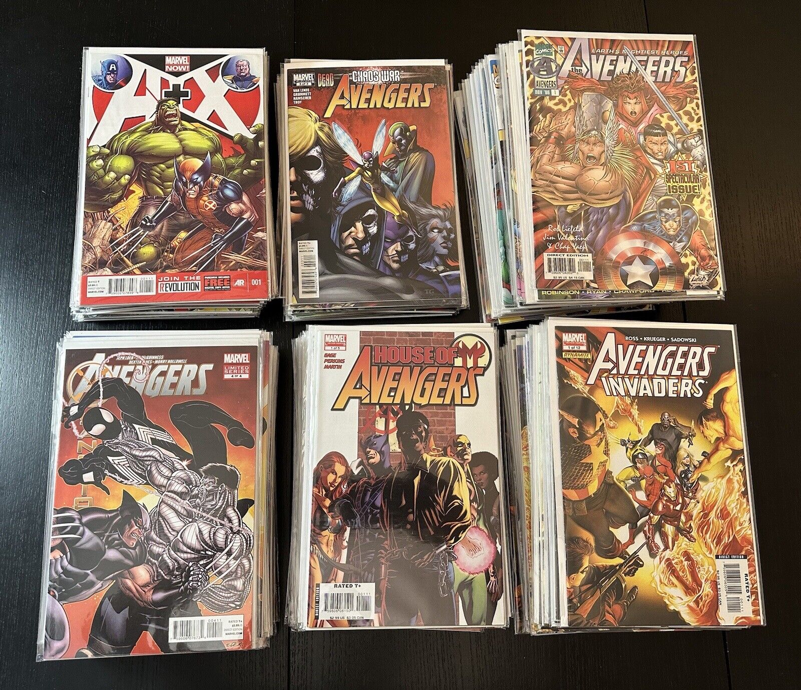 Avengers Huge Comic Lot Of Complete Sets & Runs Sleeved & Boarded 140 Comics