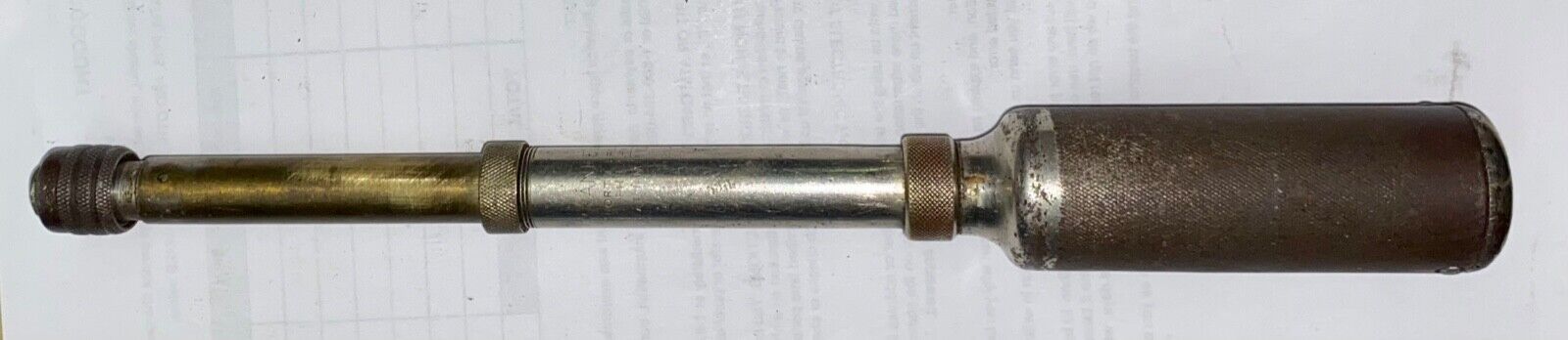 Vintage North Bros Yankee No 41 Hand Push Drill Brass 7 Bits Used