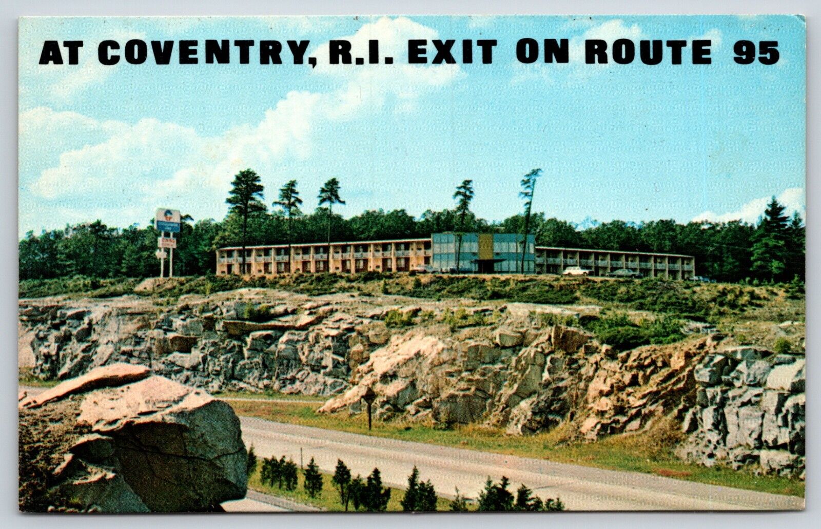 Postcard Congress Inn, Exit on Route 95, Coventry, Rhode Island,  Kent County D7
