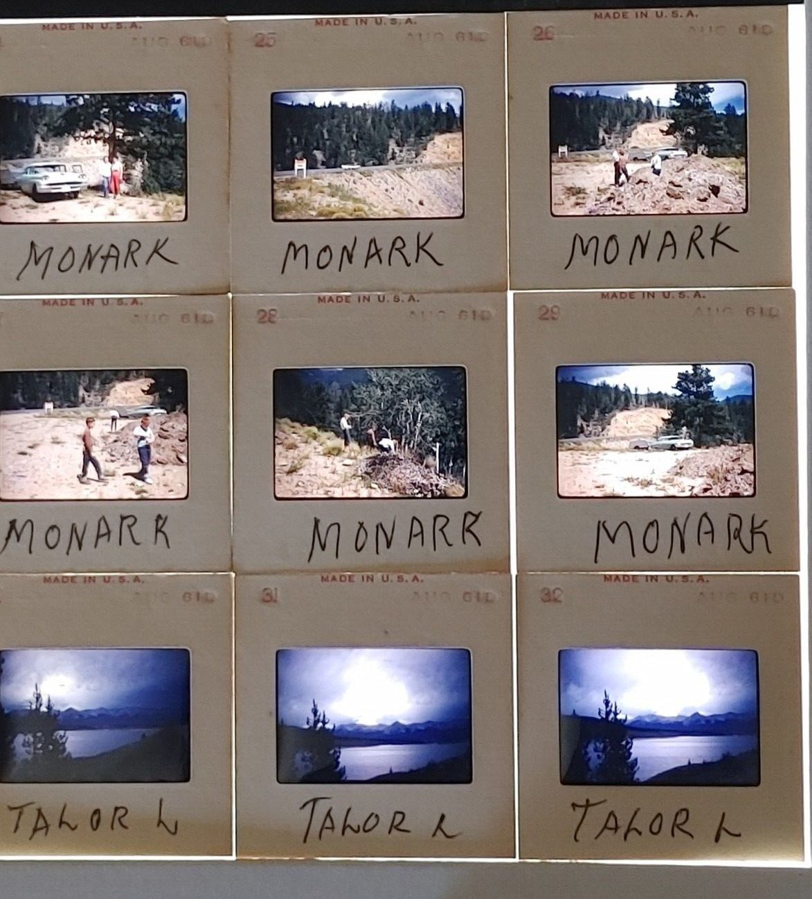 VTG 1961 35mm Slides Family Vacation Monarch Colorado Taylor Lake Lot 9X #21852
