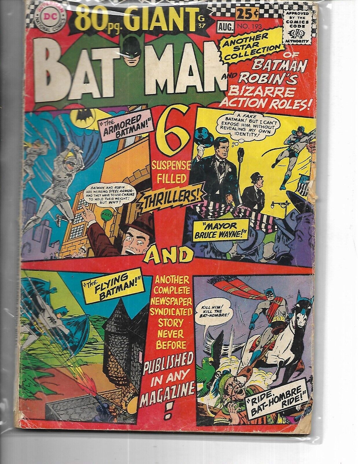 BATMAN # 193 -  80 Page Giant - GOOD MINUS COND.