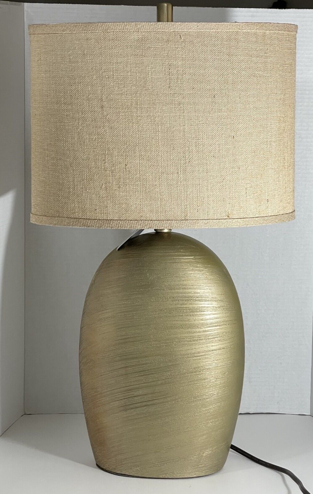 Ashley Furniture Ceramic Table Lamp Gold tone and Shade New