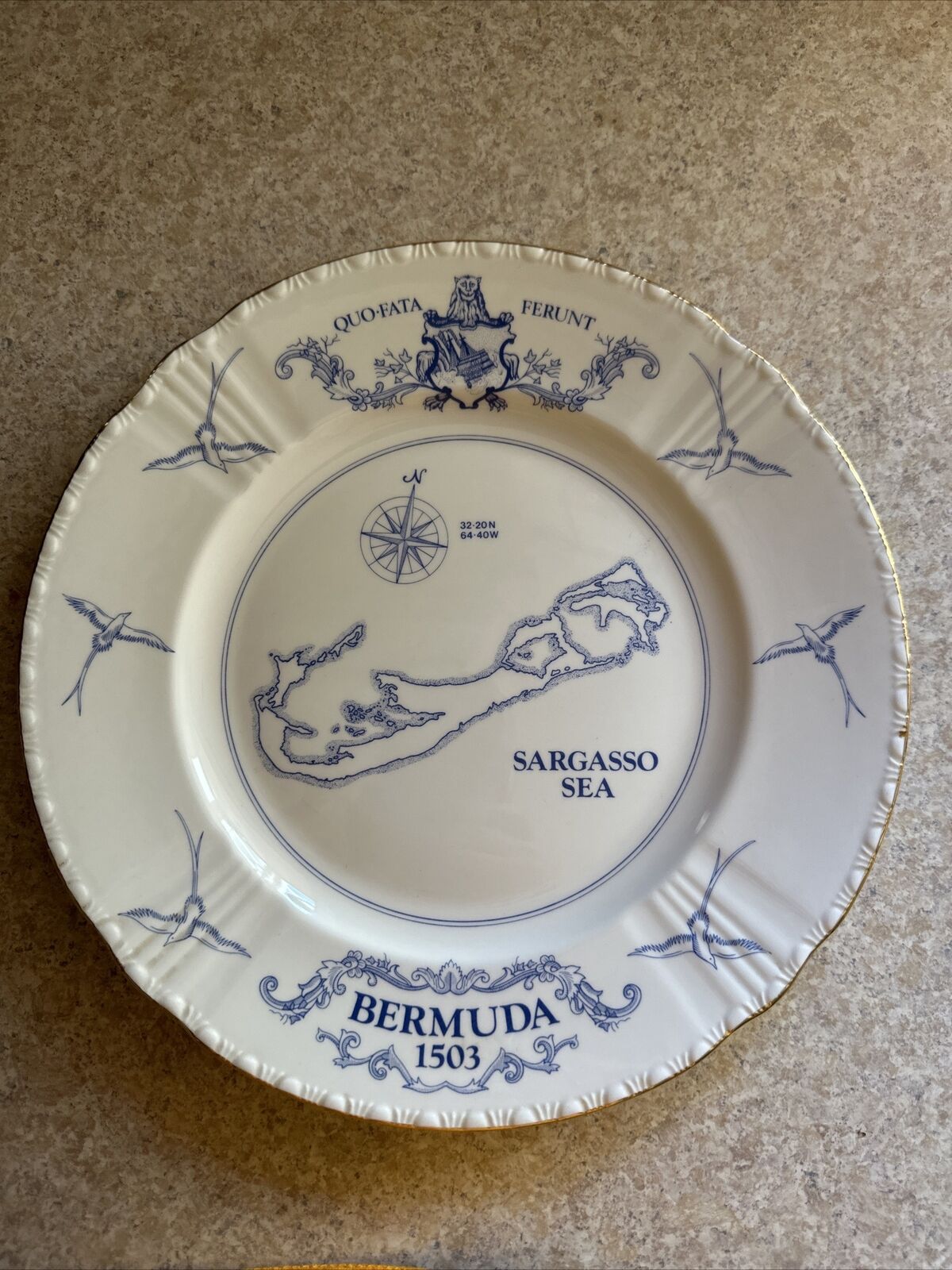 Vintage Bermuda Islands Staffordshire Healacraft England Collector’s Plate