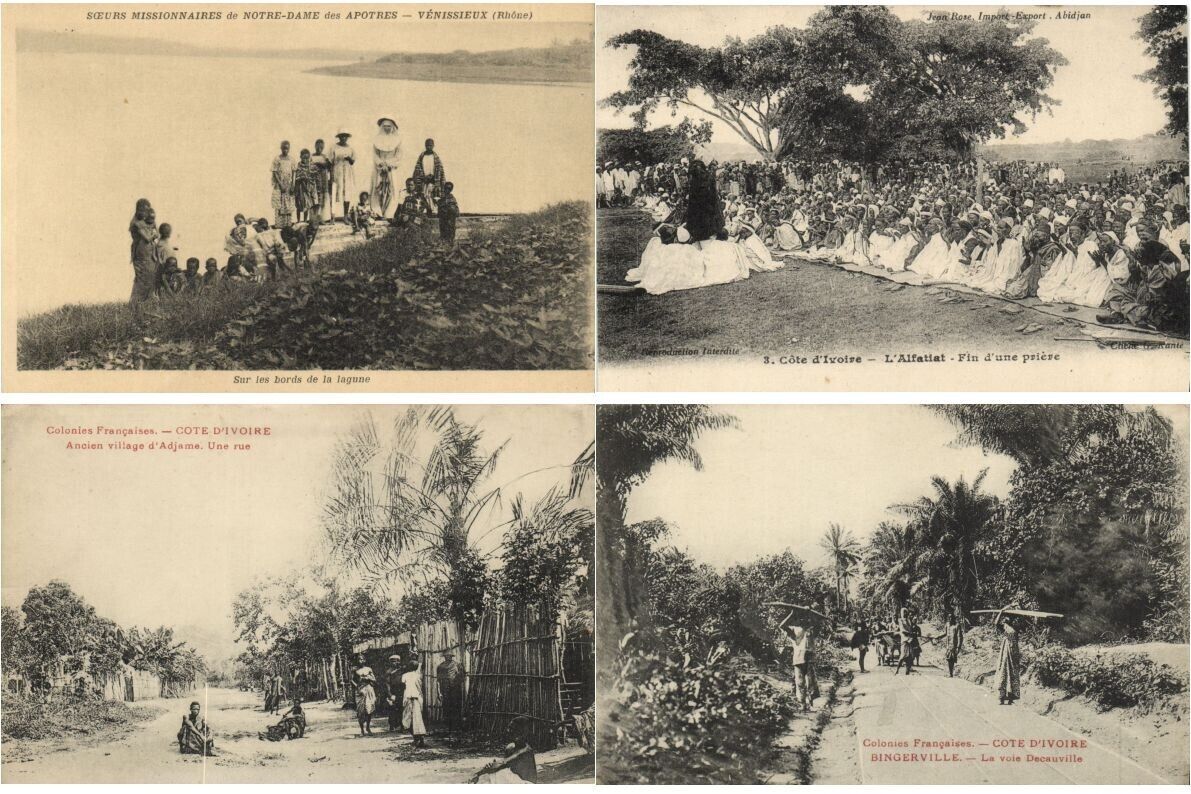 IVORY COAST COTE D\'IVOIRE AFRICA 160 Vintage Postcards Mostly pre-1950 (L6680)