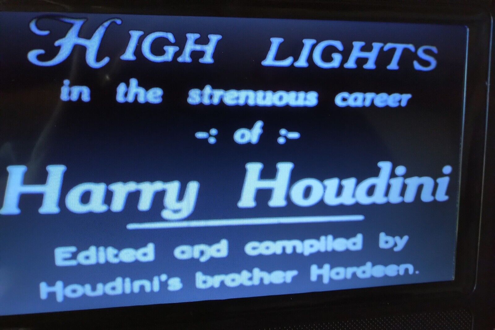 DVD Highlights of the Career of Harry Houdini