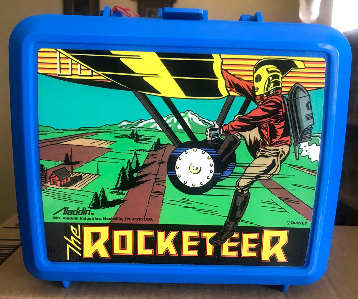 Vintage The Rocketeer Aladdin Plastic Lunch Box With Thermos New Old Stock