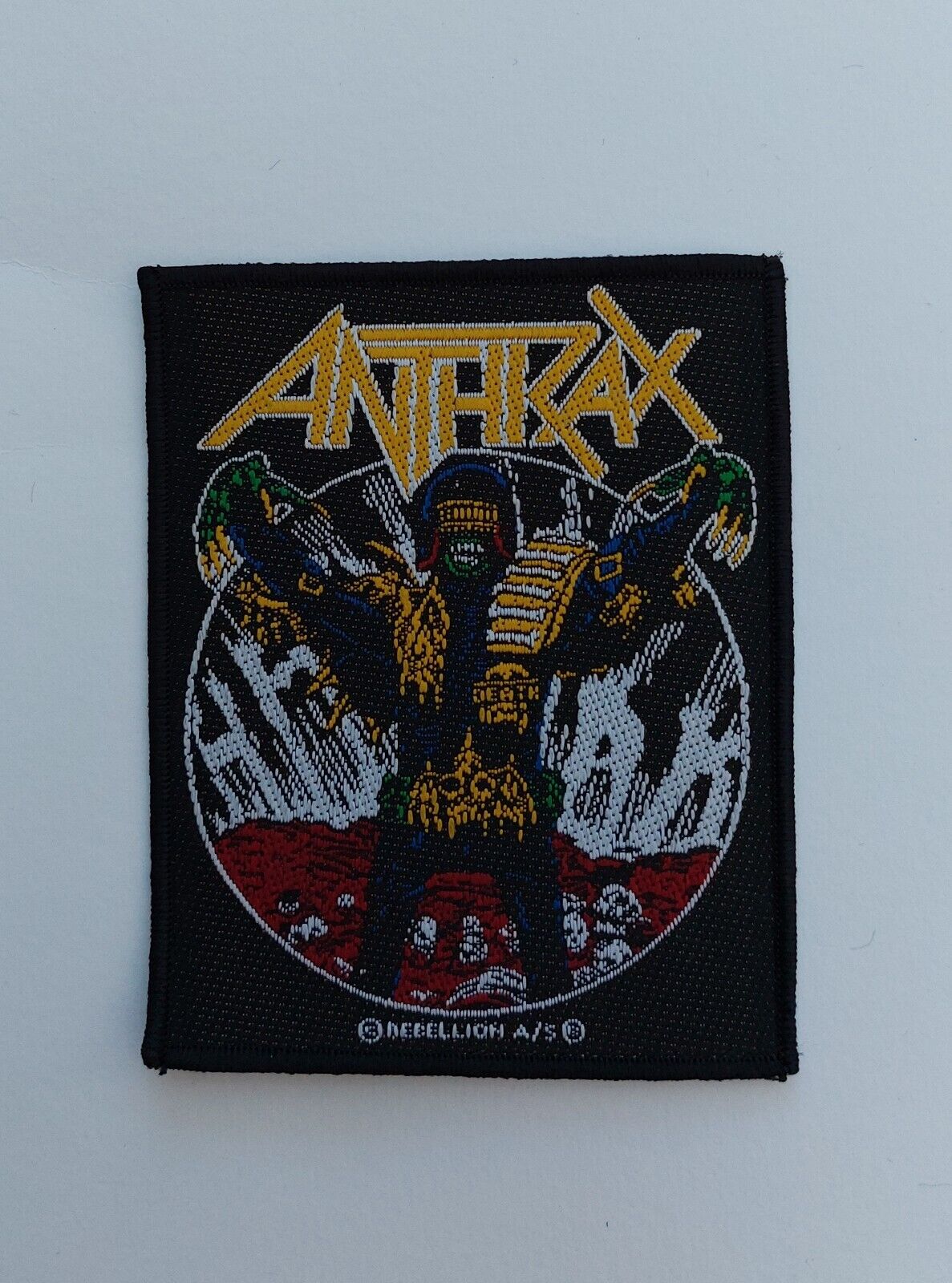 Official Anthrax Judge Death Sew On Woven Patch NEW M50
