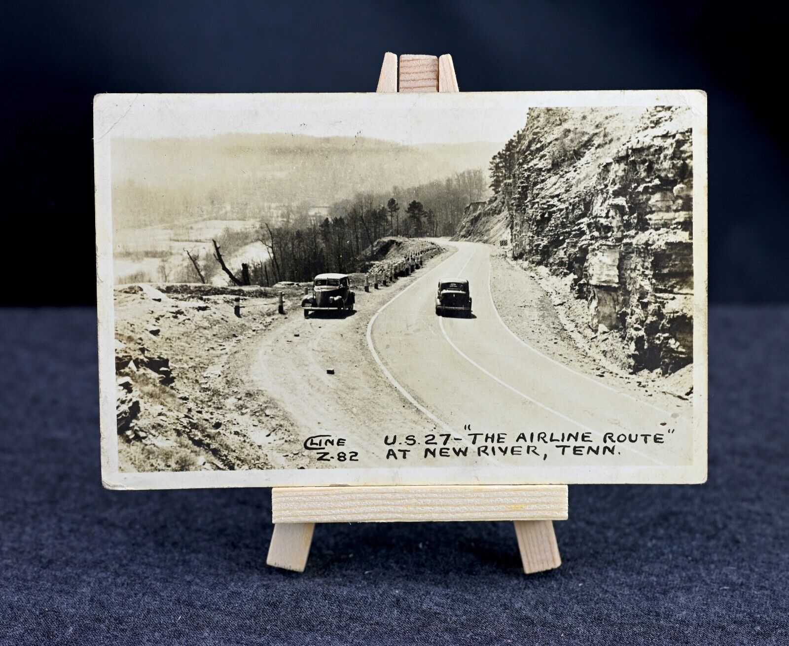 New River, TN - US 27 The Airline Route - RPPC Cline Real Photo Postcard