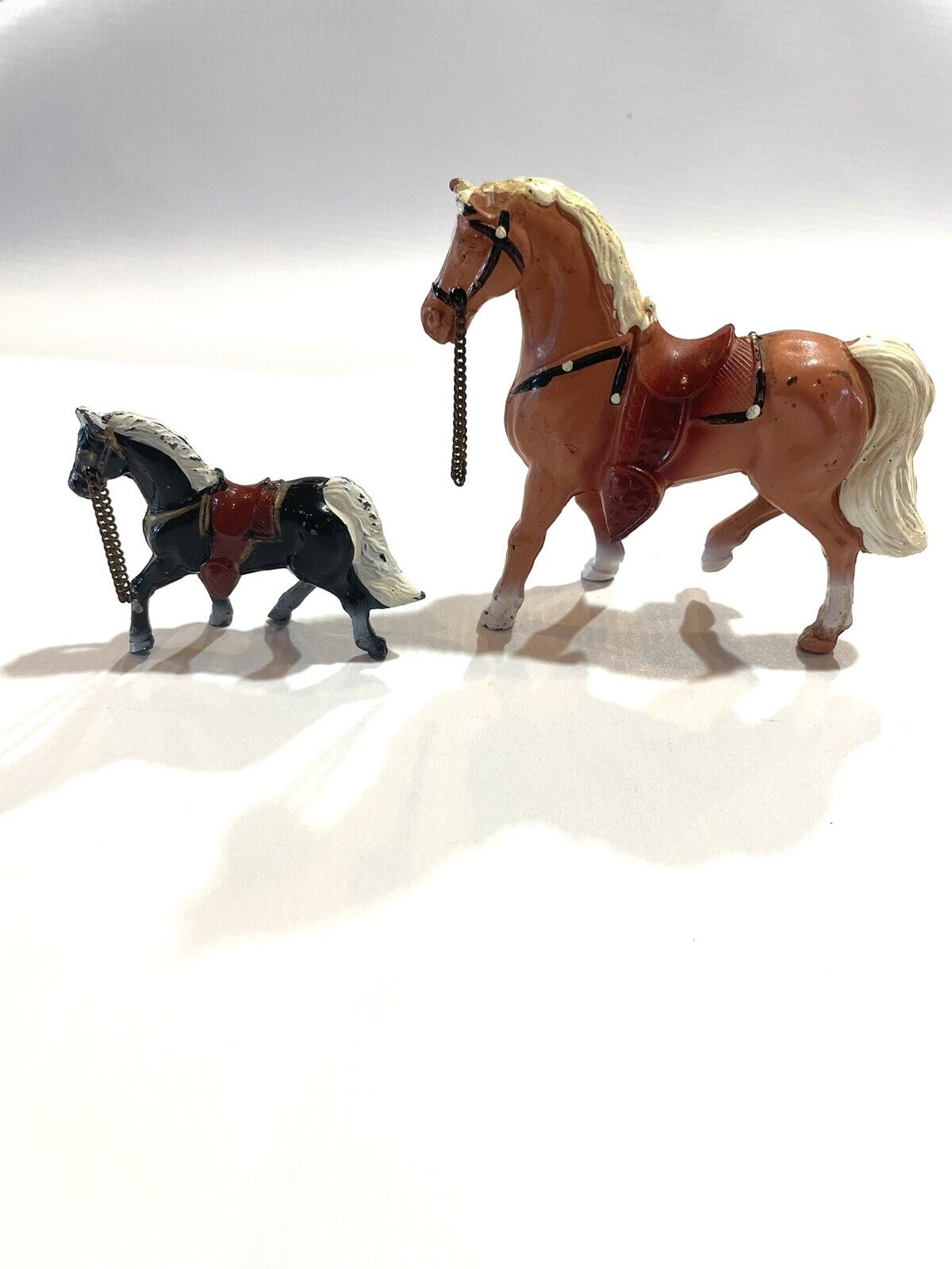 Vintage Tin Horses Hand Painted