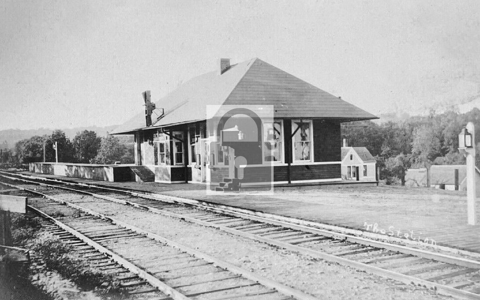 Railroad Train Station Depot Trumbull Connecticut CT Reprint Postcard