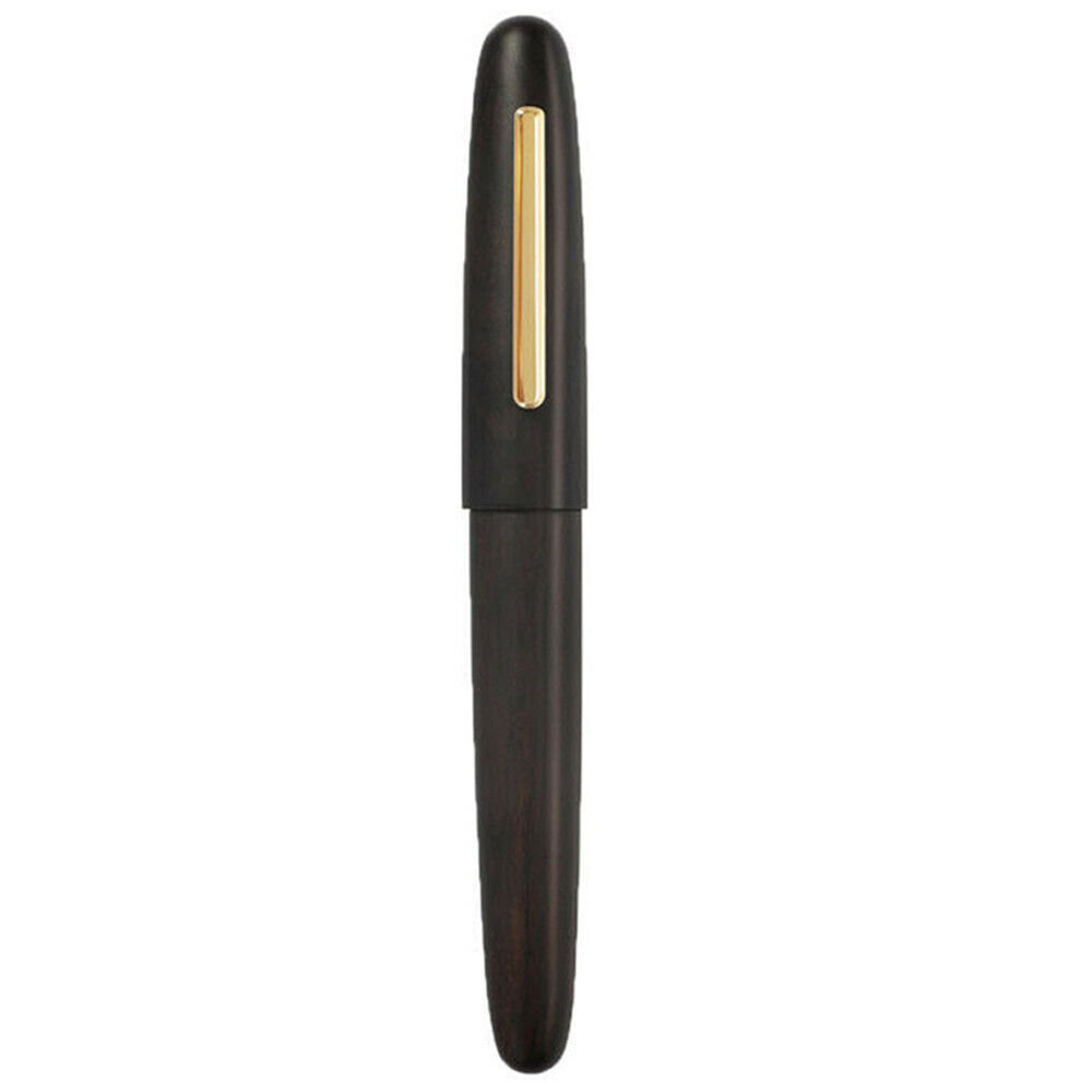 143mm Jinhao 9056 Wood Golden Clip Fountain Pen iridium Fine(F)/0.5mm Nib Pen B