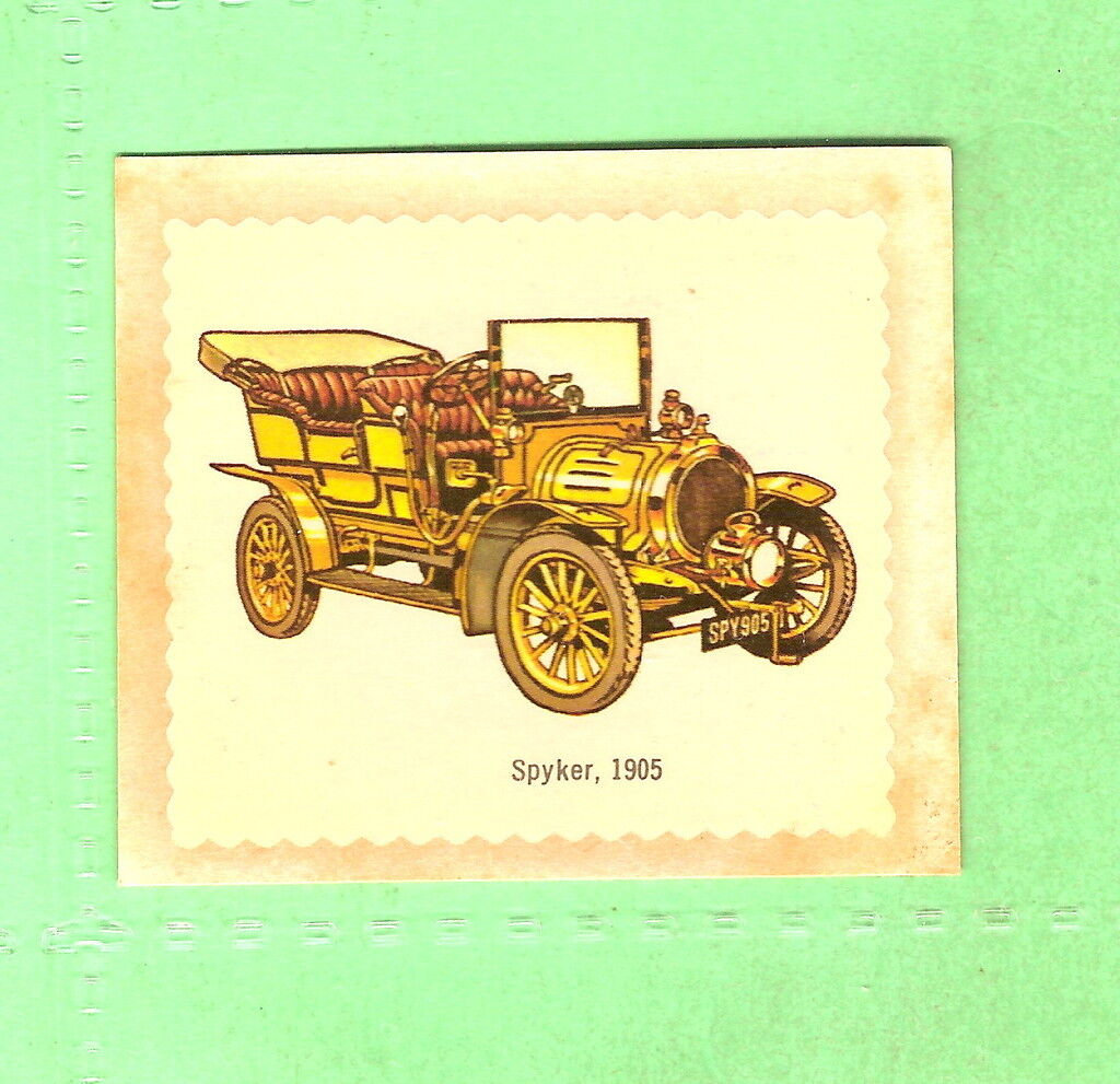 #D136. 1971 SANITARIUM  CAR TRANSFER CARD #20  SPYKER 1905