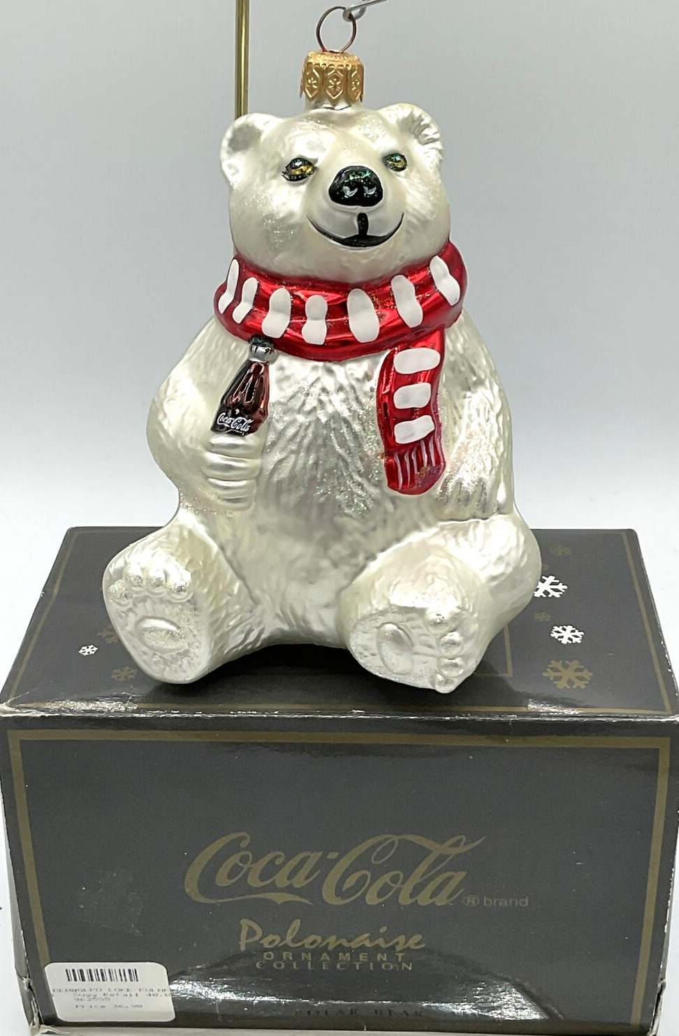 1996 Kurt S Adler Komozja Polonaise Coca-Cola Polar Bear Ornament Poland Box