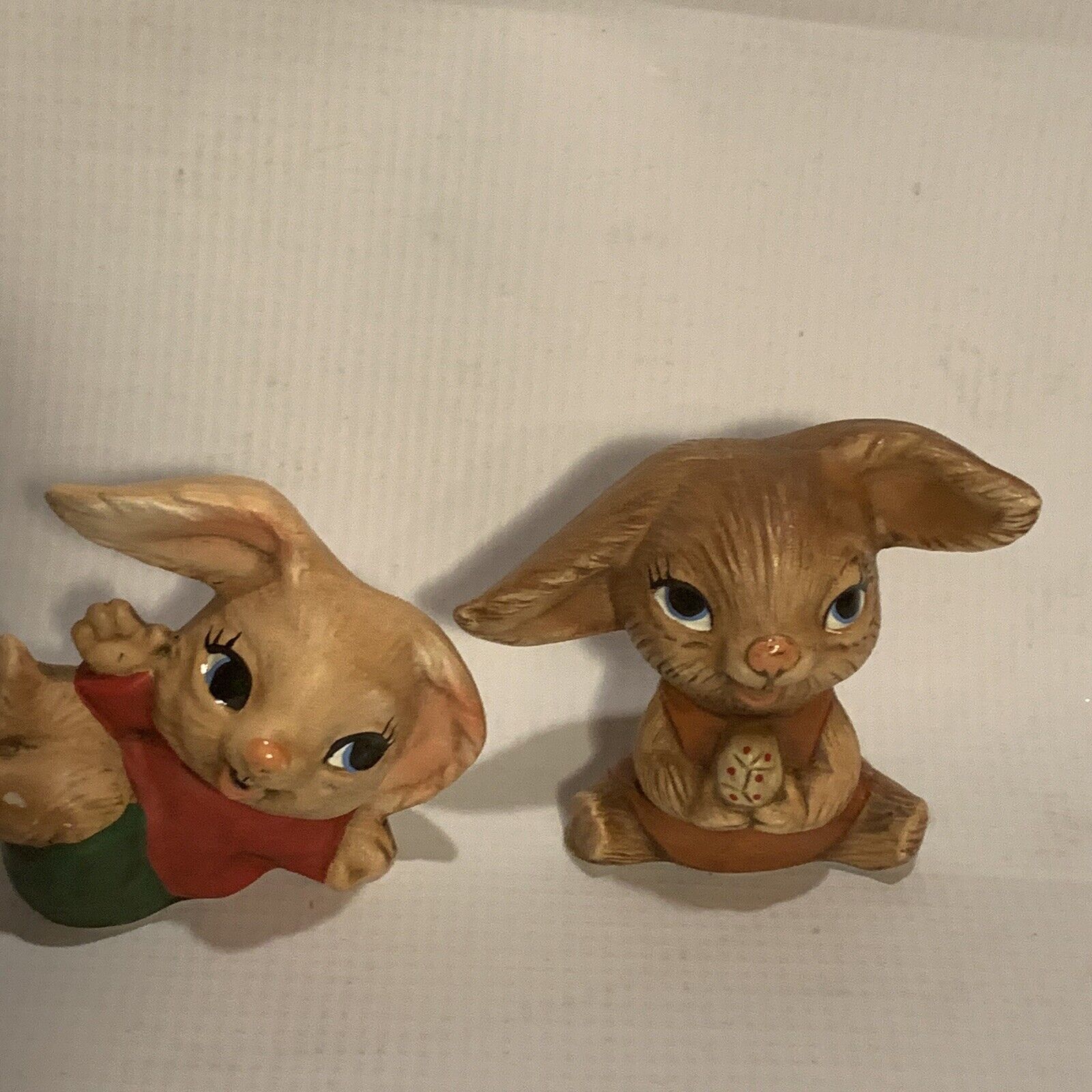 Vintage Norleans Ceramic Bunny Rabbit Figurine Set 3\