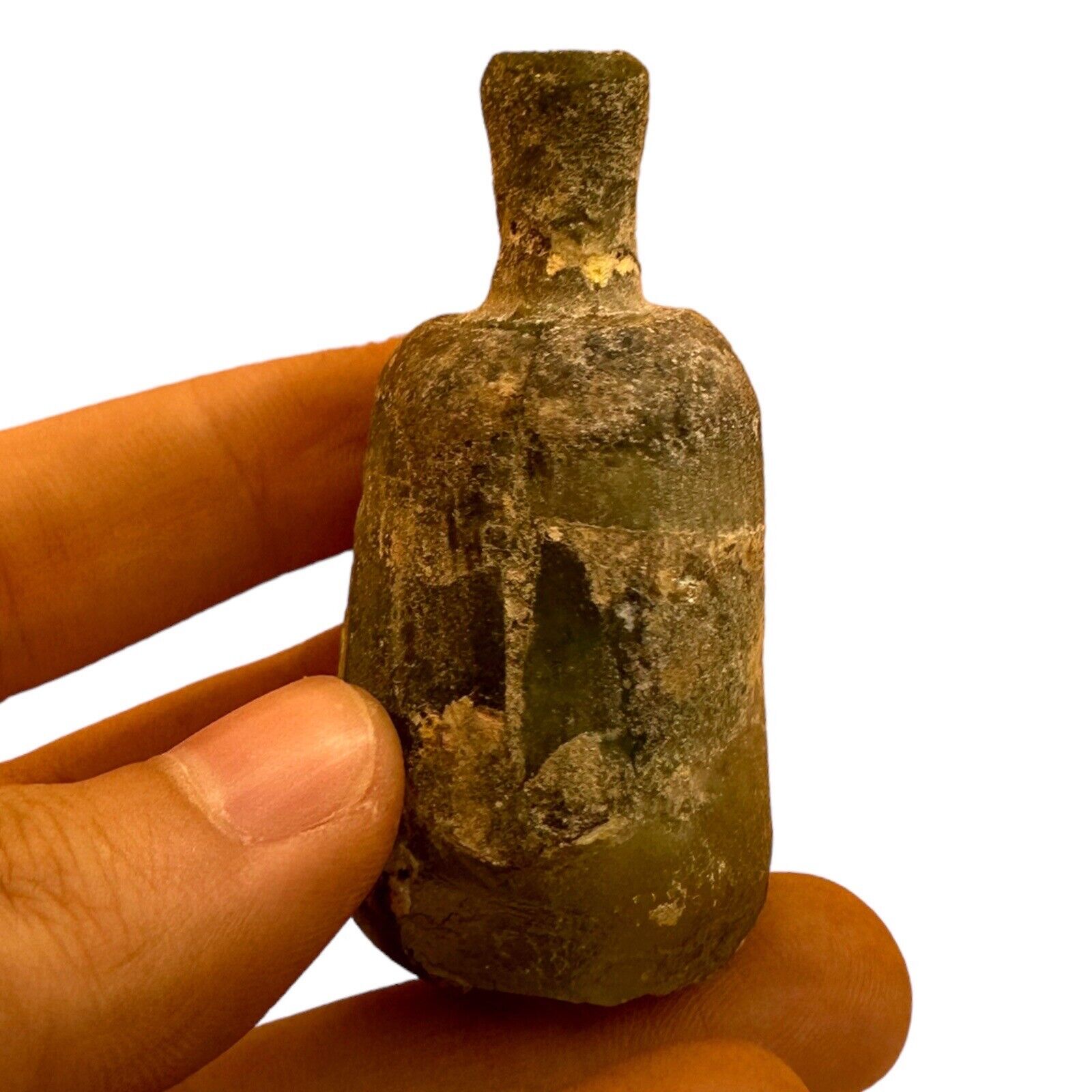 Wonderful Rare Ancient Roman Beautiful Glass Bottle - 1st century A.D.