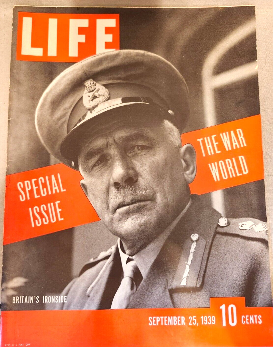 -WWII- 1939 -LIFE- Vintage BRITAIN\'S IRONSIDE War World Magazine - September 25