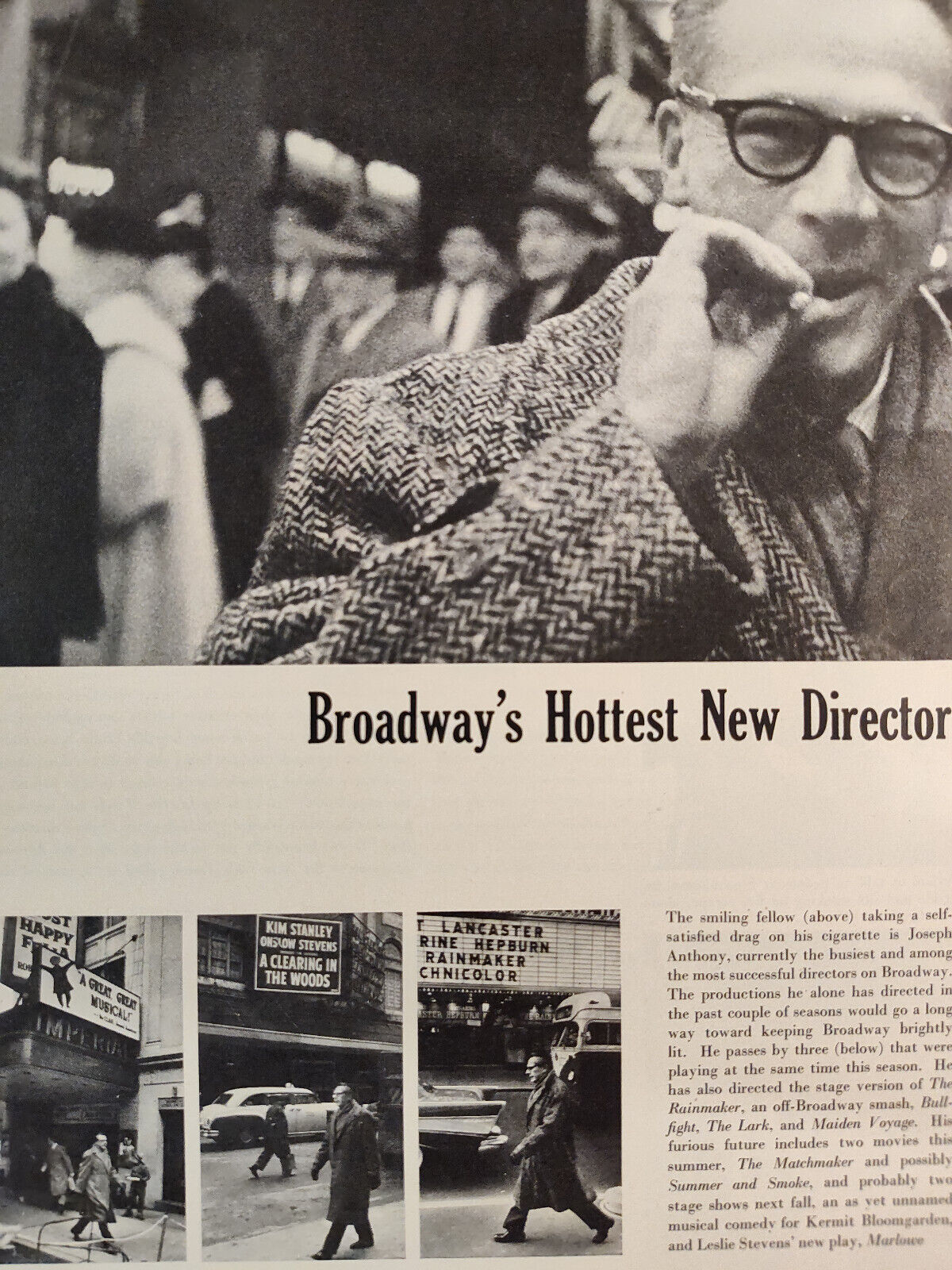 1957 Esquire Original Article Broadways Hottest New Director Joseph Anthony
