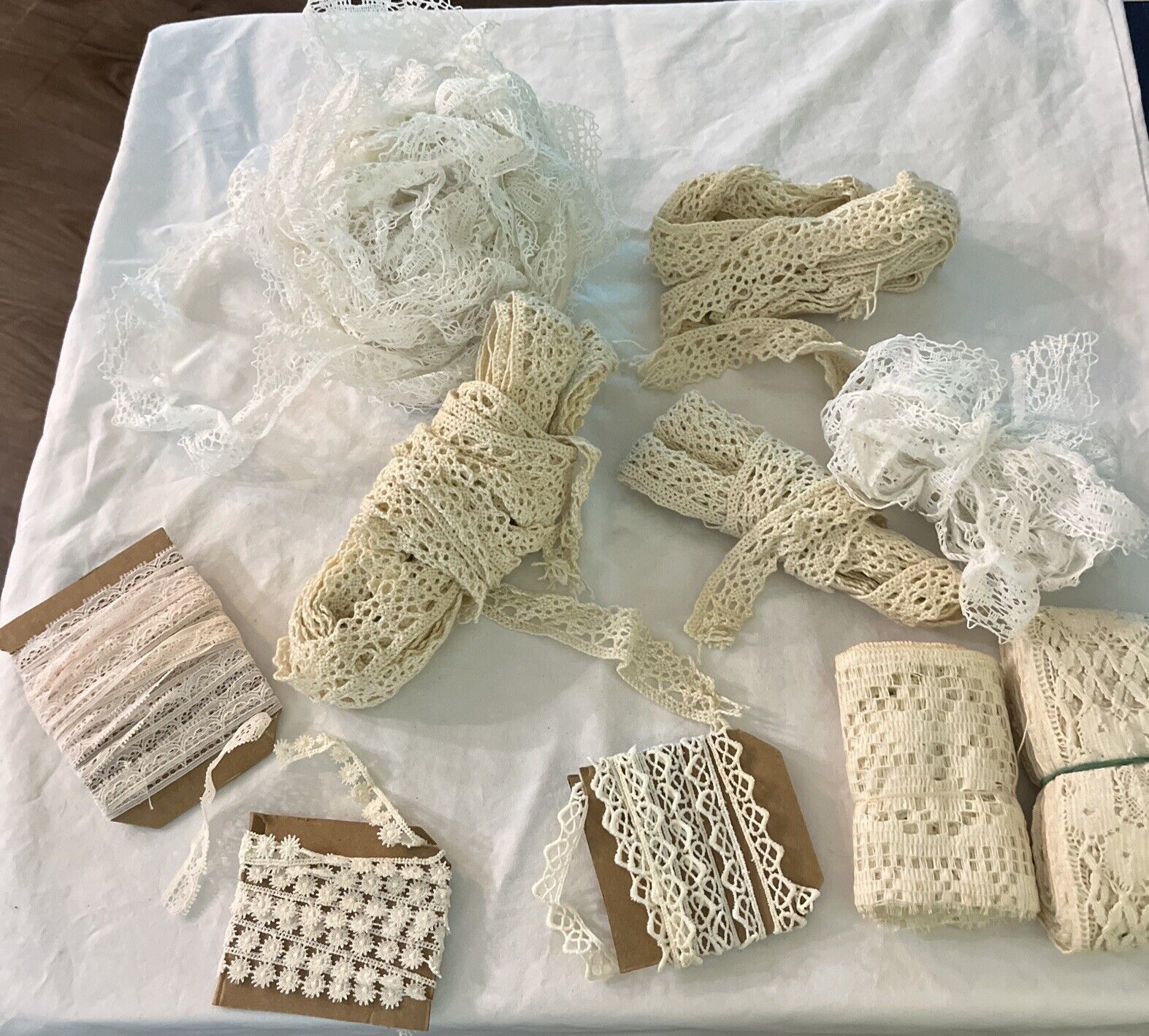 Large Lot of 10 Antique Looking Vintage Lace and Crochet Trims