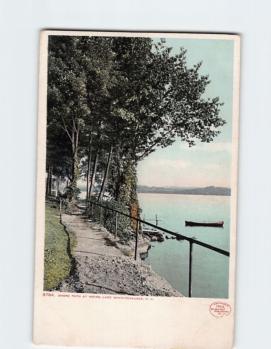 Postcard Shore Path At Weirs, Lake Winnipesaukee, Laconia, New Hampshire
