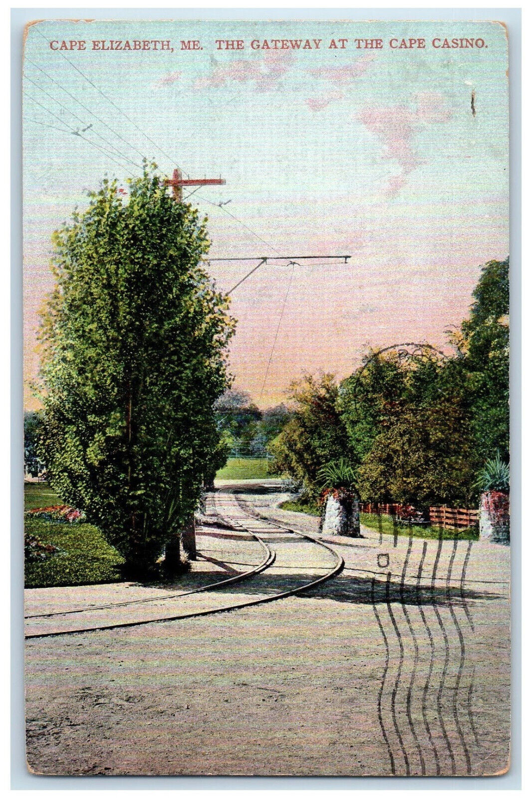 1908 The Gateway At The Cape Casino Cape Elizabeth West Paris Maine ME Postcard